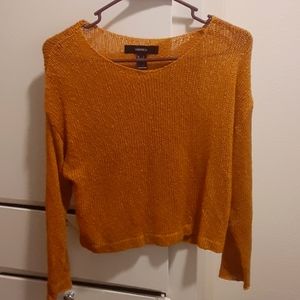 Small Forever 21 Orange Crop Sweater